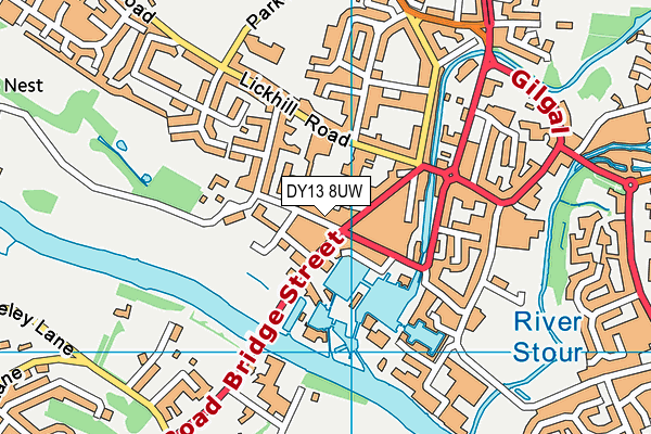 DY13 8UW map - OS VectorMap District (Ordnance Survey) DY13 8UW map - OS VectorMap District (Ordnance Survey)
