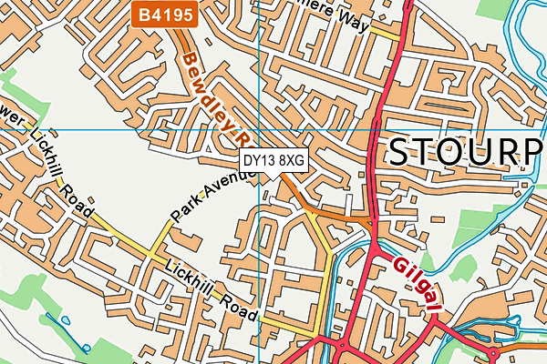 DY13 8XG map - OS VectorMap District (Ordnance Survey) DY13 8XG map - OS VectorMap District (Ordnance Survey)