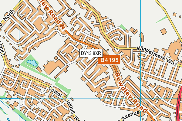 DY13 8XR map - OS VectorMap District (Ordnance Survey) DY13 8XR map - OS VectorMap District (Ordnance Survey)