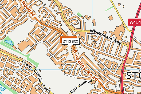 DY13 8XX map - OS VectorMap District (Ordnance Survey) DY13 8XX map - OS VectorMap District (Ordnance Survey)