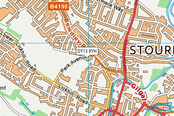 DY13 8YH map - OS VectorMap District (Ordnance Survey) DY13 8YH map - OS VectorMap District (Ordnance Survey)
