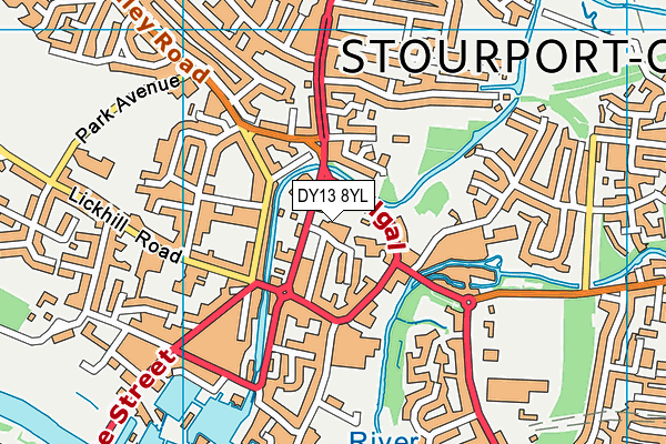 DY13 8YL map - OS VectorMap District (Ordnance Survey) DY13 8YL map - OS VectorMap District (Ordnance Survey)