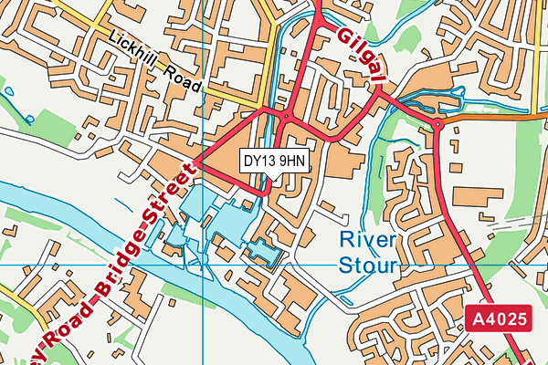 DY13 9HN map - OS VectorMap District (Ordnance Survey)