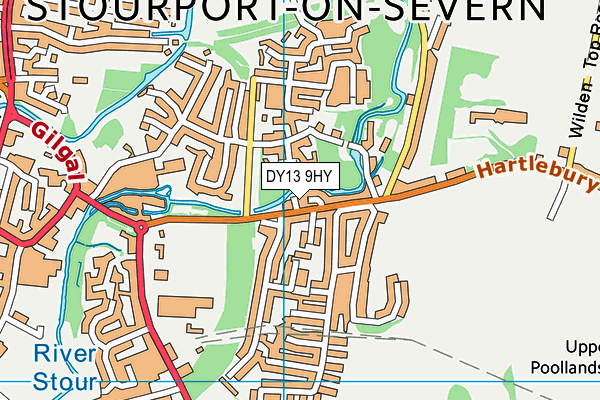 DY13 9HY map - OS VectorMap District (Ordnance Survey) DY13 9HY map - OS VectorMap District (Ordnance Survey)