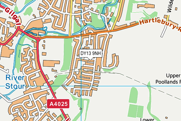 DY13 9NH map - OS VectorMap District (Ordnance Survey) DY13 9NH map - OS VectorMap District (Ordnance Survey)