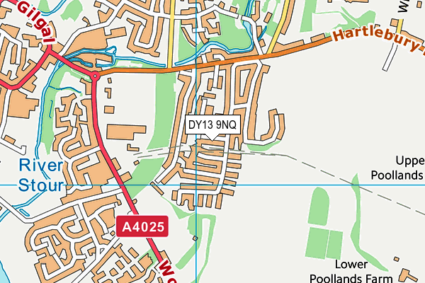 DY13 9NQ map - OS VectorMap District (Ordnance Survey) DY13 9NQ map - OS VectorMap District (Ordnance Survey)