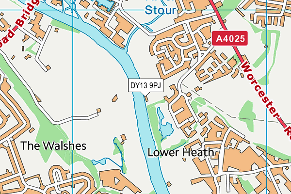 DY13 9PJ map - OS VectorMap District (Ordnance Survey) DY13 9PJ map - OS VectorMap District (Ordnance Survey)