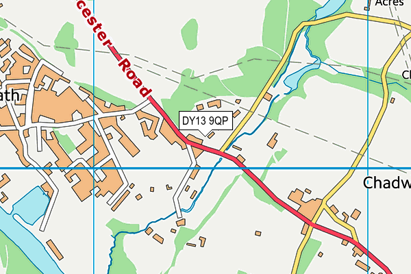 DY13 9QP map - OS VectorMap District (Ordnance Survey) DY13 9QP map - OS VectorMap District (Ordnance Survey)