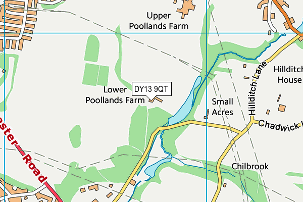 DY13 9QT map - OS VectorMap District (Ordnance Survey) DY13 9QT map - OS VectorMap District (Ordnance Survey)