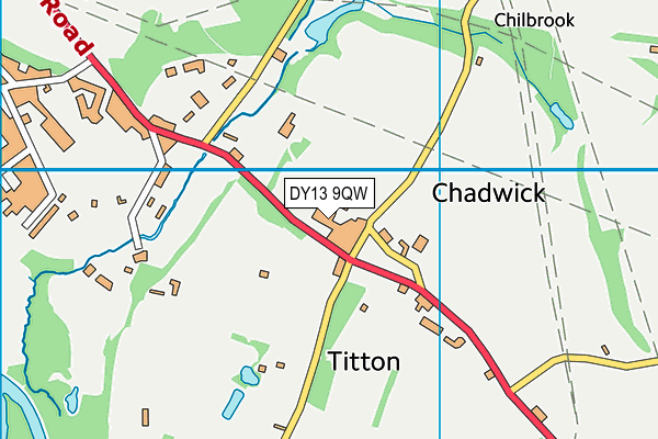 DY13 9QW map - OS VectorMap District (Ordnance Survey) DY13 9QW map - OS VectorMap District (Ordnance Survey)