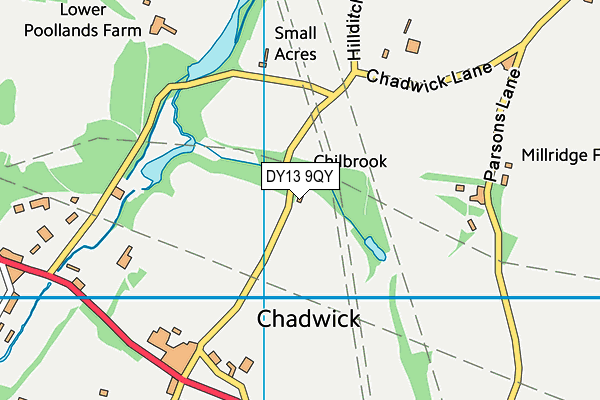DY13 9QY map - OS VectorMap District (Ordnance Survey) DY13 9QY map - OS VectorMap District (Ordnance Survey)