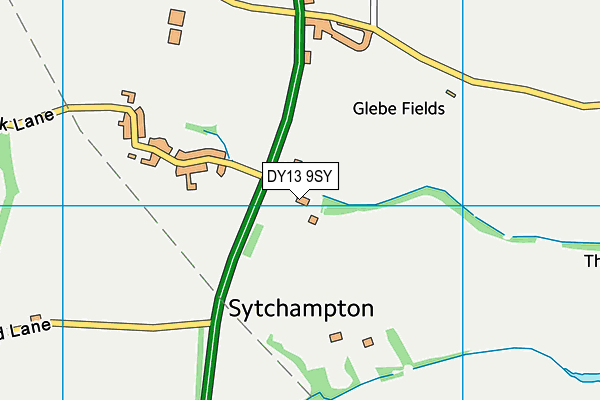 DY13 9SY map - OS VectorMap District (Ordnance Survey) DY13 9SY map - OS VectorMap District (Ordnance Survey)