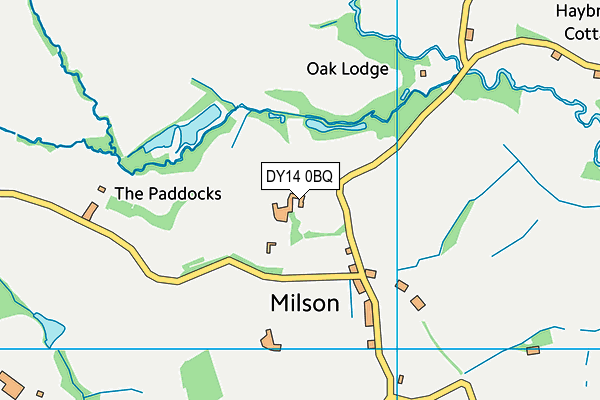 DY14 0BQ map - OS VectorMap District (Ordnance Survey)
