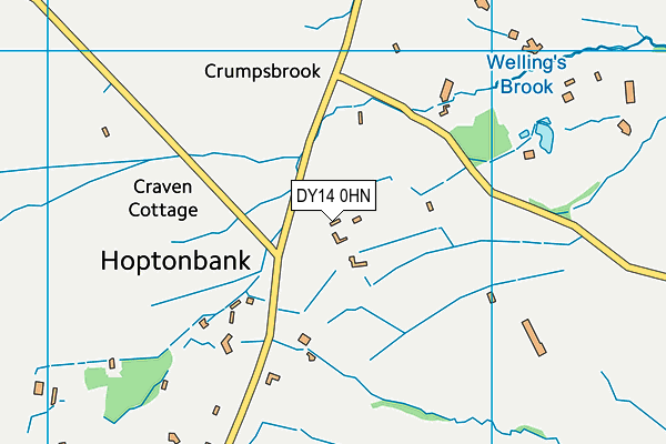DY14 0HN map - OS VectorMap District (Ordnance Survey)