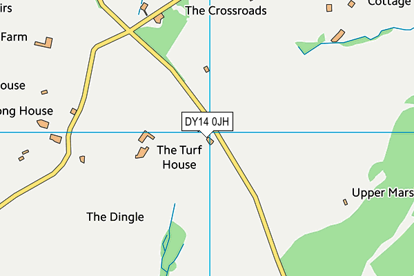 DY14 0JH map - OS VectorMap District (Ordnance Survey)
