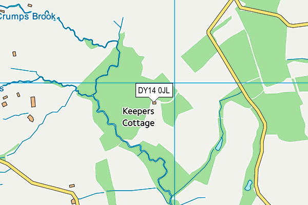 DY14 0JL map - OS VectorMap District (Ordnance Survey)