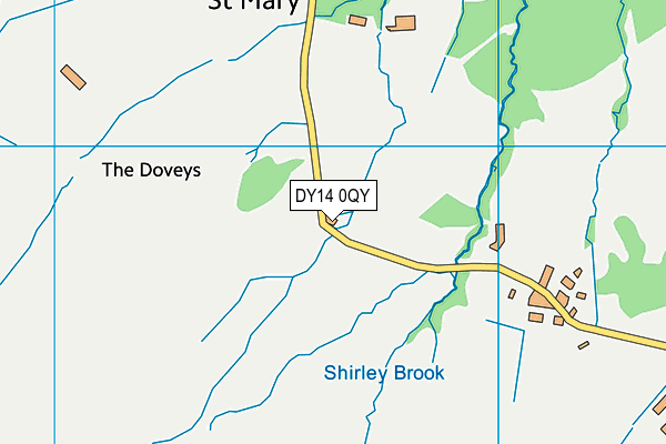 DY14 0QY map - OS VectorMap District (Ordnance Survey)