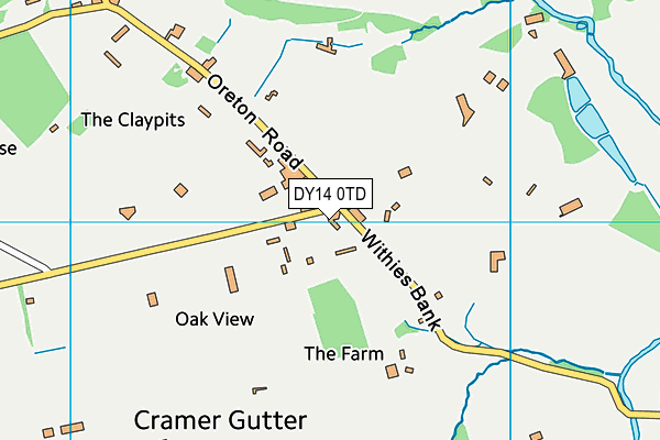 DY14 0TD map - OS VectorMap District (Ordnance Survey) DY14 0TD map - OS VectorMap District (Ordnance Survey)