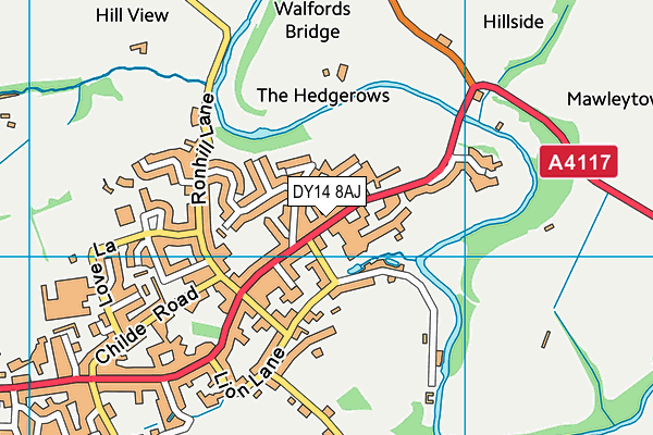 DY14 8AJ map - OS VectorMap District (Ordnance Survey) DY14 8AJ map - OS VectorMap District (Ordnance Survey)