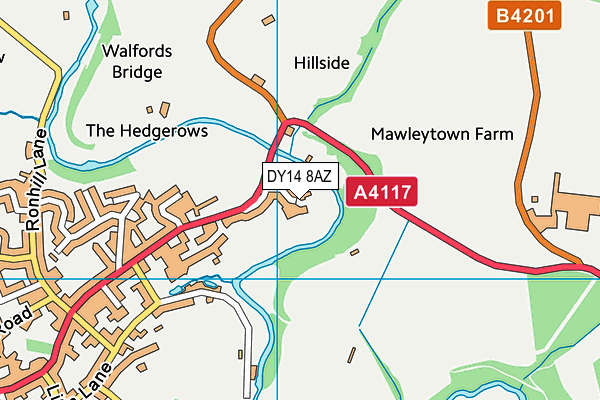 DY14 8AZ map - OS VectorMap District (Ordnance Survey) DY14 8AZ map - OS VectorMap District (Ordnance Survey)