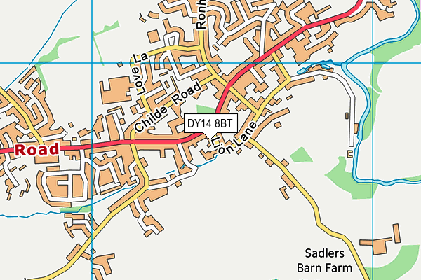 DY14 8BT map - OS VectorMap District (Ordnance Survey) DY14 8BT map - OS VectorMap District (Ordnance Survey)