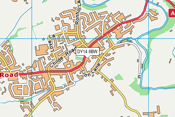 DY14 8BW map - OS VectorMap District (Ordnance Survey) DY14 8BW map - OS VectorMap District (Ordnance Survey)