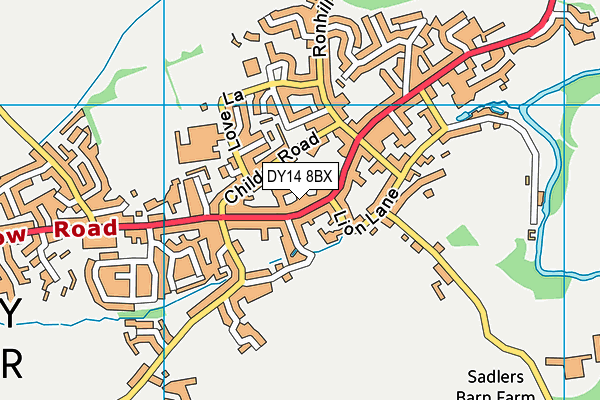 DY14 8BX map - OS VectorMap District (Ordnance Survey) DY14 8BX map - OS VectorMap District (Ordnance Survey)
