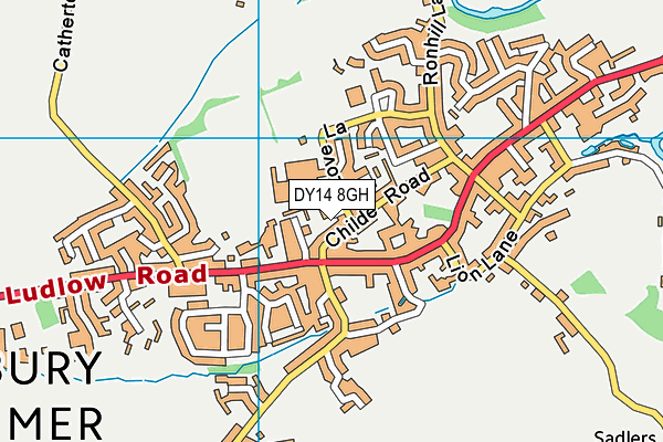 DY14 8GH map - OS VectorMap District (Ordnance Survey) DY14 8GH map - OS VectorMap District (Ordnance Survey)