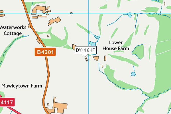 DY14 8HF map - OS VectorMap District (Ordnance Survey) DY14 8HF map - OS VectorMap District (Ordnance Survey)