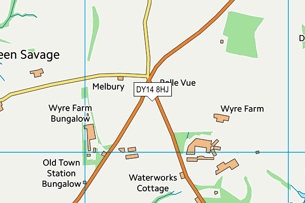 DY14 8HJ map - OS VectorMap District (Ordnance Survey)