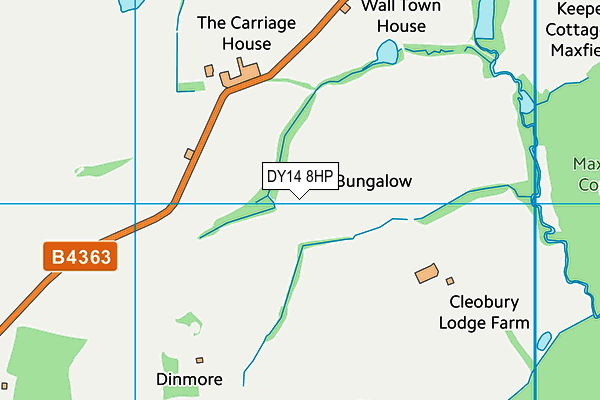 DY14 8HP map - OS VectorMap District (Ordnance Survey)