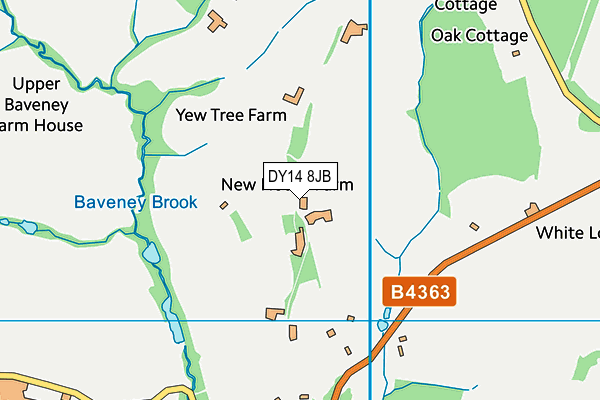 DY14 8JB map - OS VectorMap District (Ordnance Survey) DY14 8JB map - OS VectorMap District (Ordnance Survey)