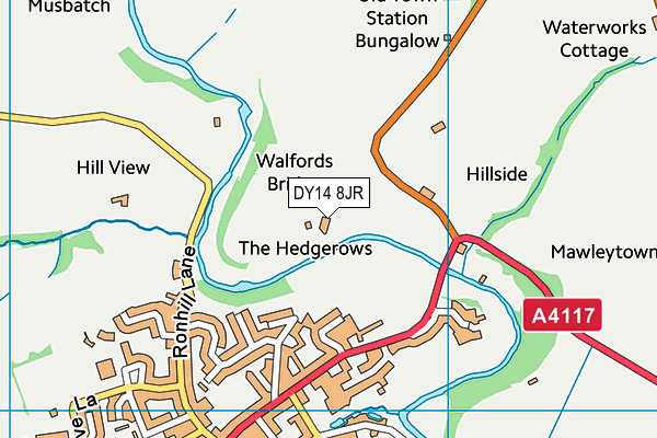 DY14 8JR map - OS VectorMap District (Ordnance Survey) DY14 8JR map - OS VectorMap District (Ordnance Survey)