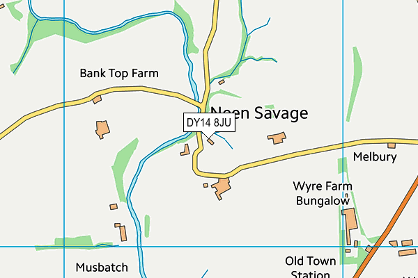 DY14 8JU map - OS VectorMap District (Ordnance Survey) DY14 8JU map - OS VectorMap District (Ordnance Survey)
