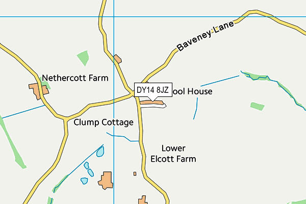 DY14 8JZ map - OS VectorMap District (Ordnance Survey)
