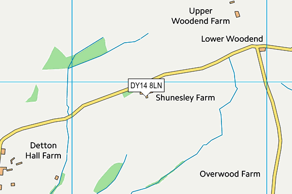 DY14 8LN map - OS VectorMap District (Ordnance Survey)