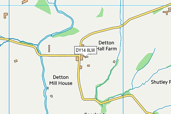 DY14 8LW map - OS VectorMap District (Ordnance Survey)