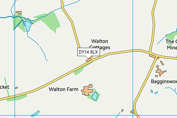 DY14 8LX map - OS VectorMap District (Ordnance Survey)