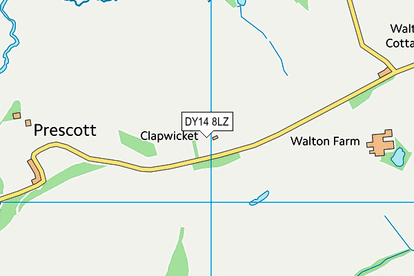 DY14 8LZ map - OS VectorMap District (Ordnance Survey)