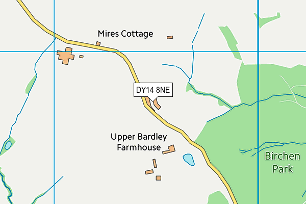 DY14 8NE map - OS VectorMap District (Ordnance Survey)