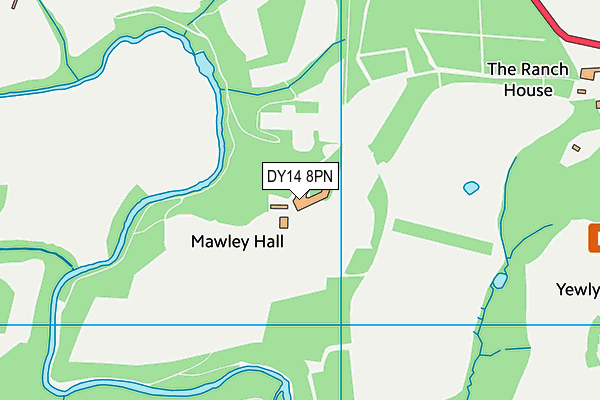 DY14 8PN map - OS VectorMap District (Ordnance Survey)