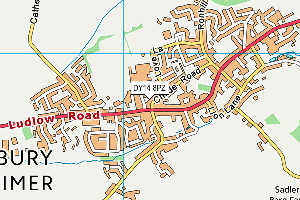 DY14 8PZ map - OS VectorMap District (Ordnance Survey) DY14 8PZ map - OS VectorMap District (Ordnance Survey)