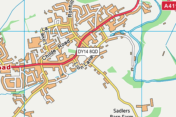 DY14 8QD map - OS VectorMap District (Ordnance Survey) DY14 8QD map - OS VectorMap District (Ordnance Survey)