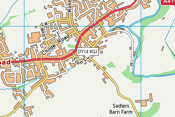 DY14 8QJ map - OS VectorMap District (Ordnance Survey) DY14 8QJ map - OS VectorMap District (Ordnance Survey)
