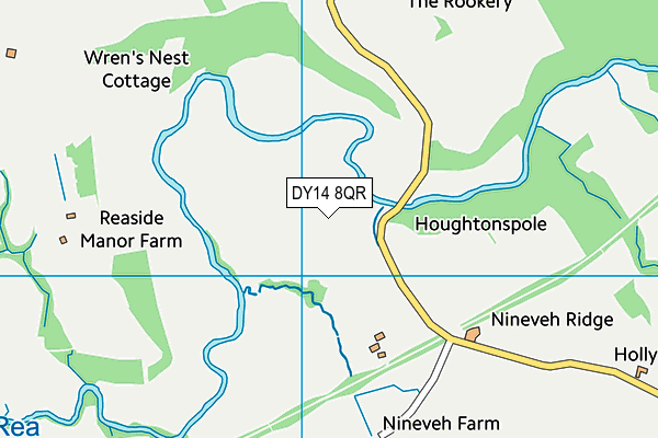 DY14 8QR map - OS VectorMap District (Ordnance Survey)