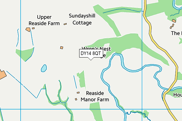DY14 8QT map - OS VectorMap District (Ordnance Survey)