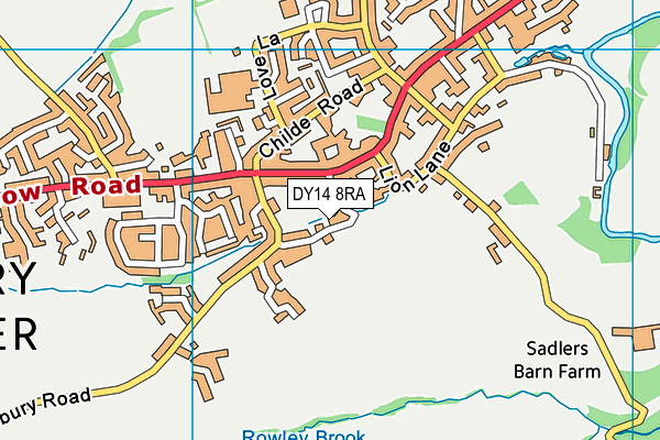 DY14 8RA map - OS VectorMap District (Ordnance Survey)