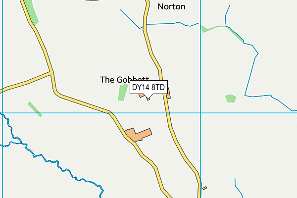 DY14 8TD map - OS VectorMap District (Ordnance Survey)