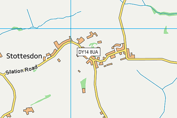 DY14 8UA map - OS VectorMap District (Ordnance Survey)