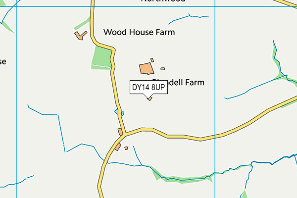 DY14 8UP map - OS VectorMap District (Ordnance Survey)